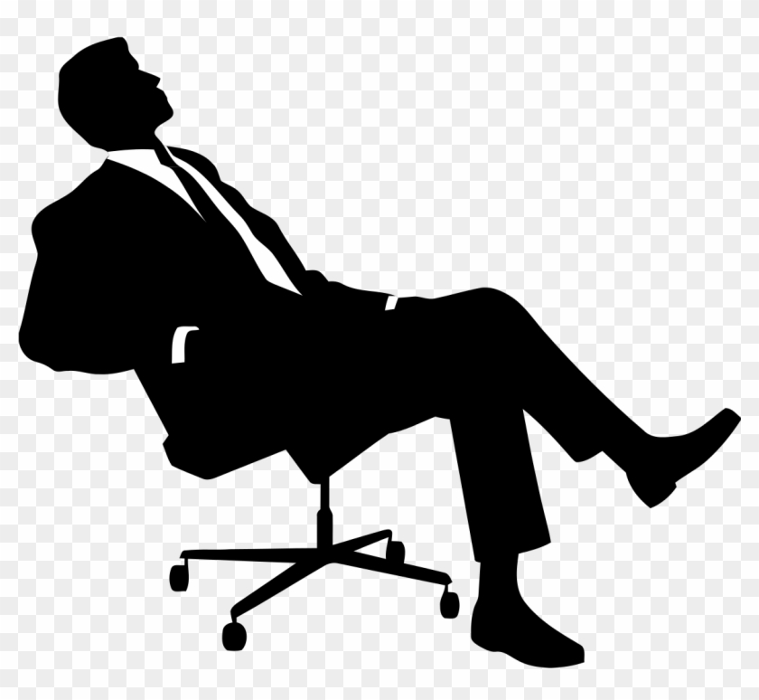 Work Man Sitting - Man In Chair Silhouette #261895