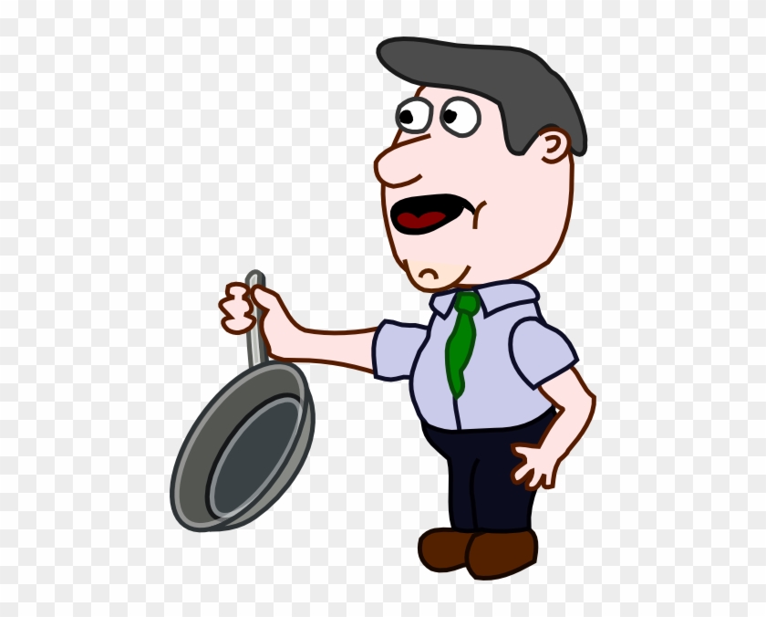 Man Holding Pan Clip Art - Holding A Pen Clipart #261923