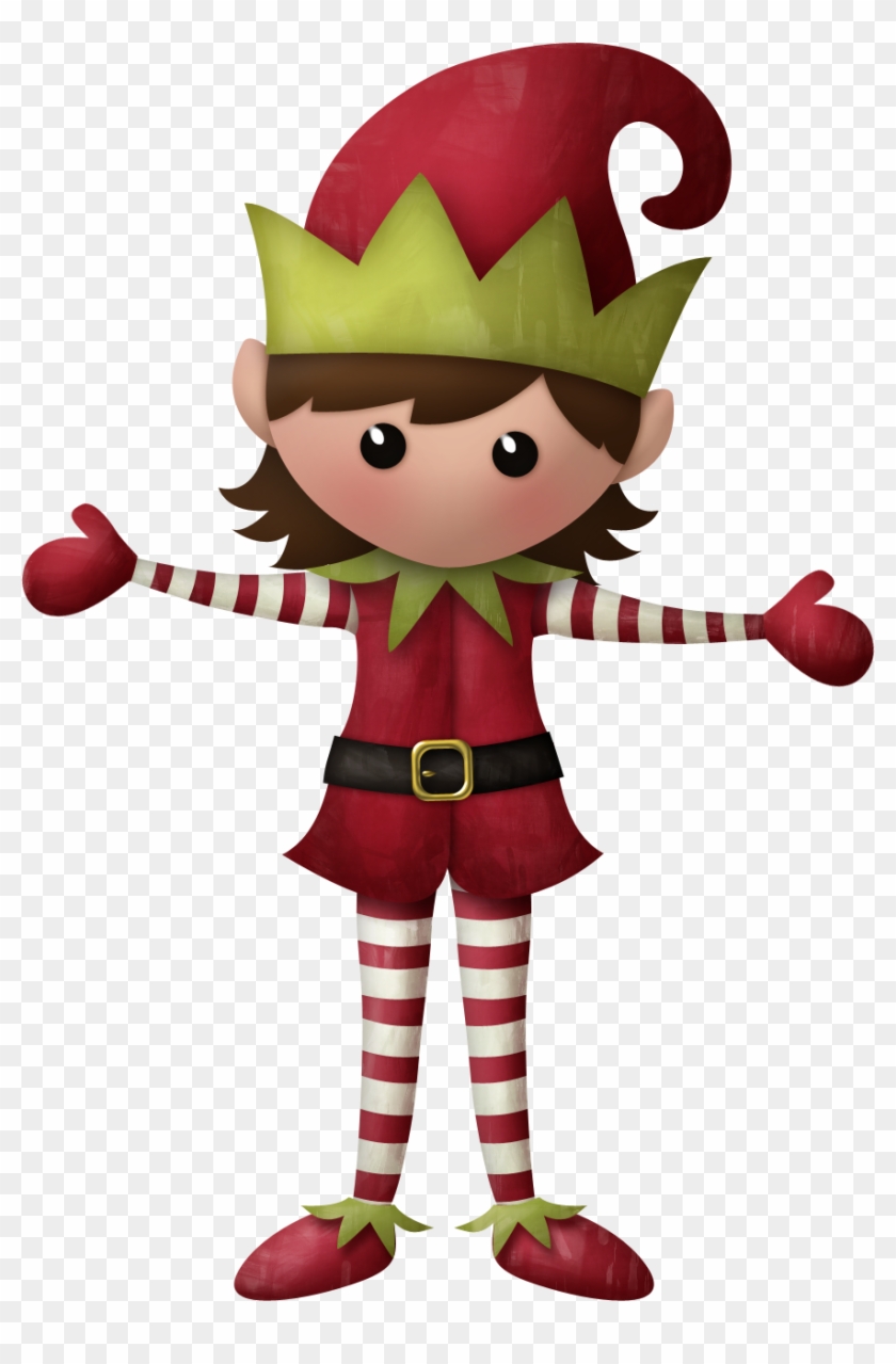 Christmas Girl Elf Clip Art - Christmas Girl Elf Clipart #261934