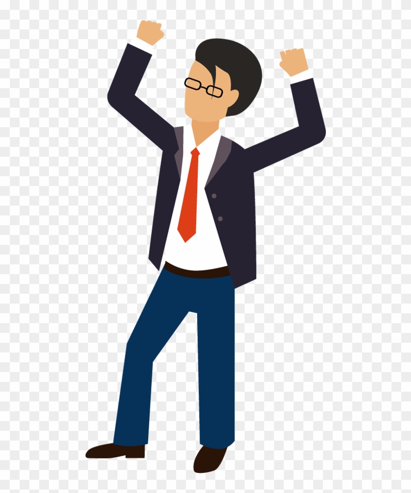 Hands Up Clipart Png - Cartoon Man With Hands Up #262014