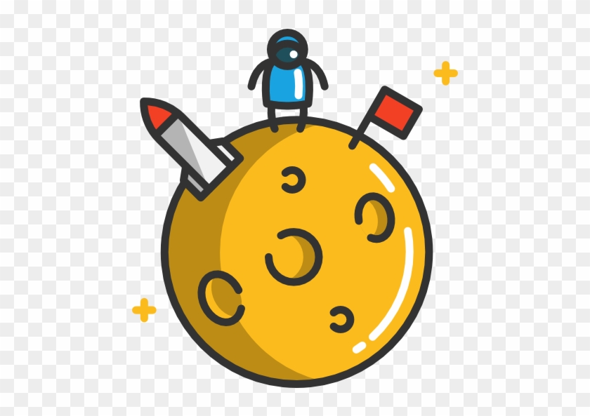 Galaxy Clipart Man On Moon - Scalable Vector Graphics #262027