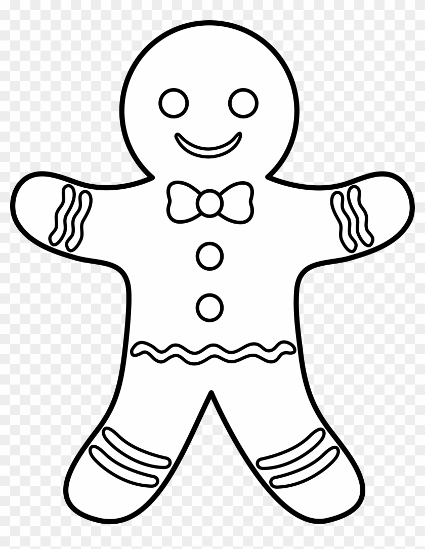Gingerbread Man Art - Gingerbread Man Outline #262055