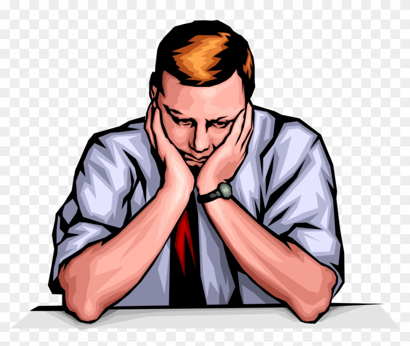 Bored Man Clipart - Sad Guy #262084