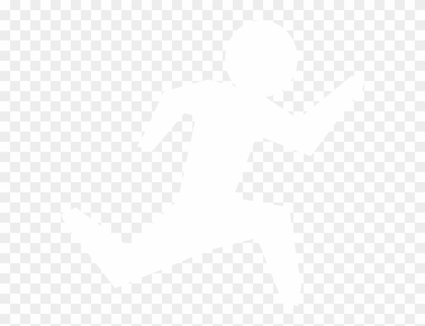 Running Man White Clip Art - White Stick Man Running #262112