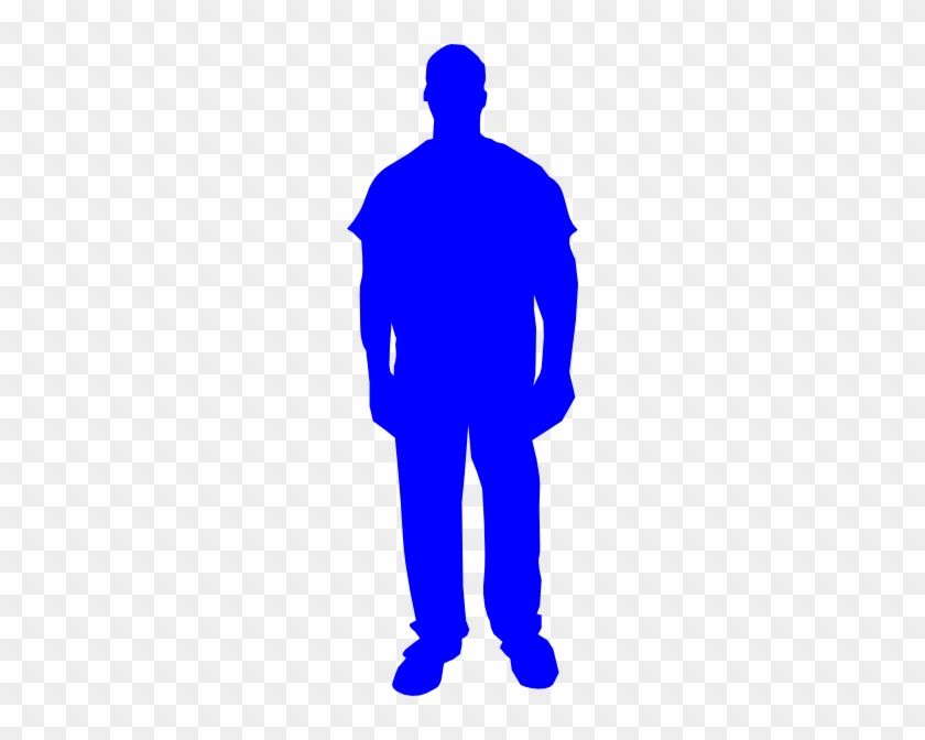 Blue Person Outline Clip Art At Clker - 5 8 And 6 3 Height Difference #262216