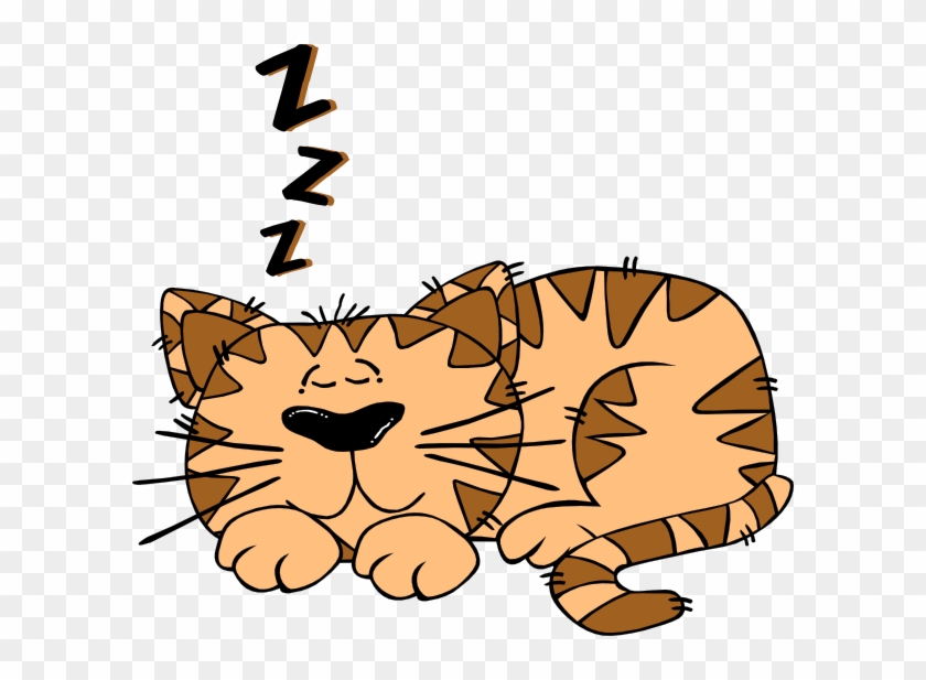 Fat Cat Clip Art - Cat Sleeping Clipart #262250