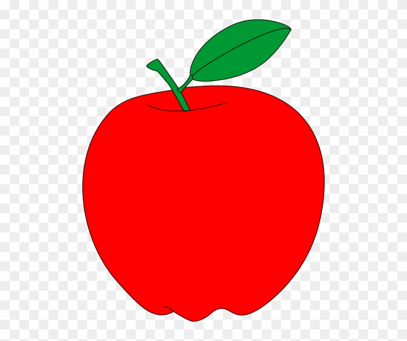 Red Apple With Green Leaf Free Vector Clipart - Transparent Background Apple Clipart #262263