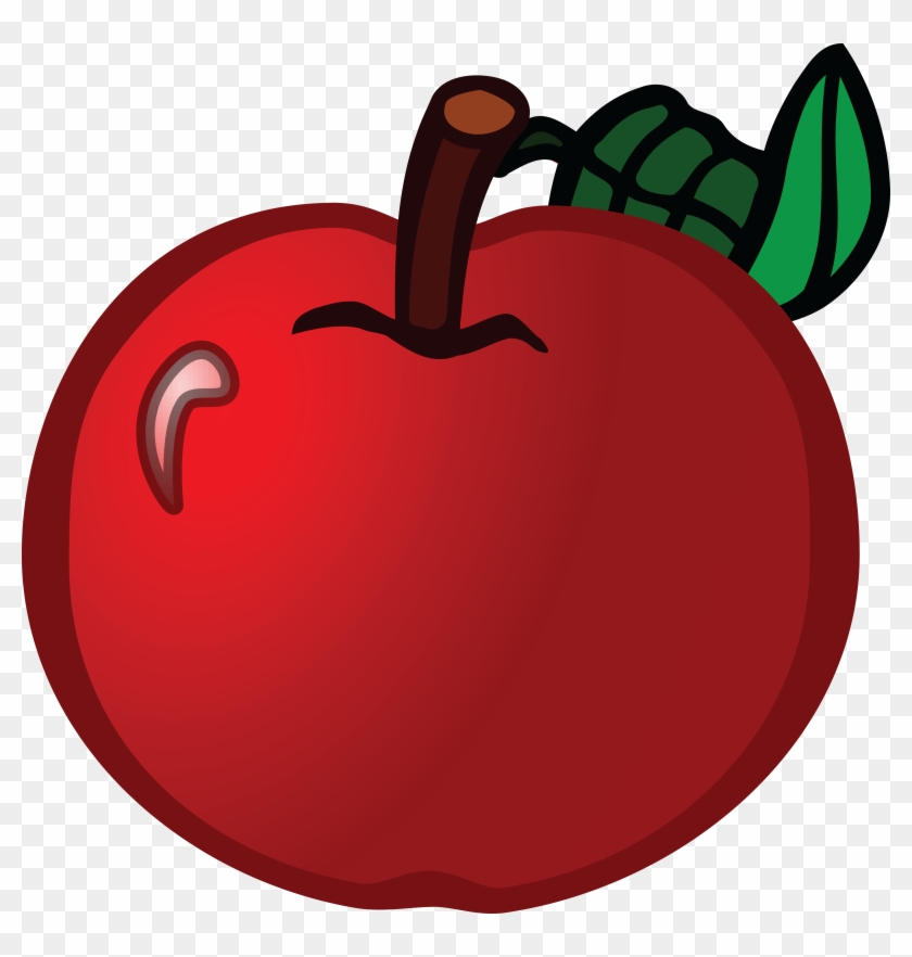 Free Clipart Of An Apple - Fruit Coloring Book For Adults: Fun And Meditative #262265
