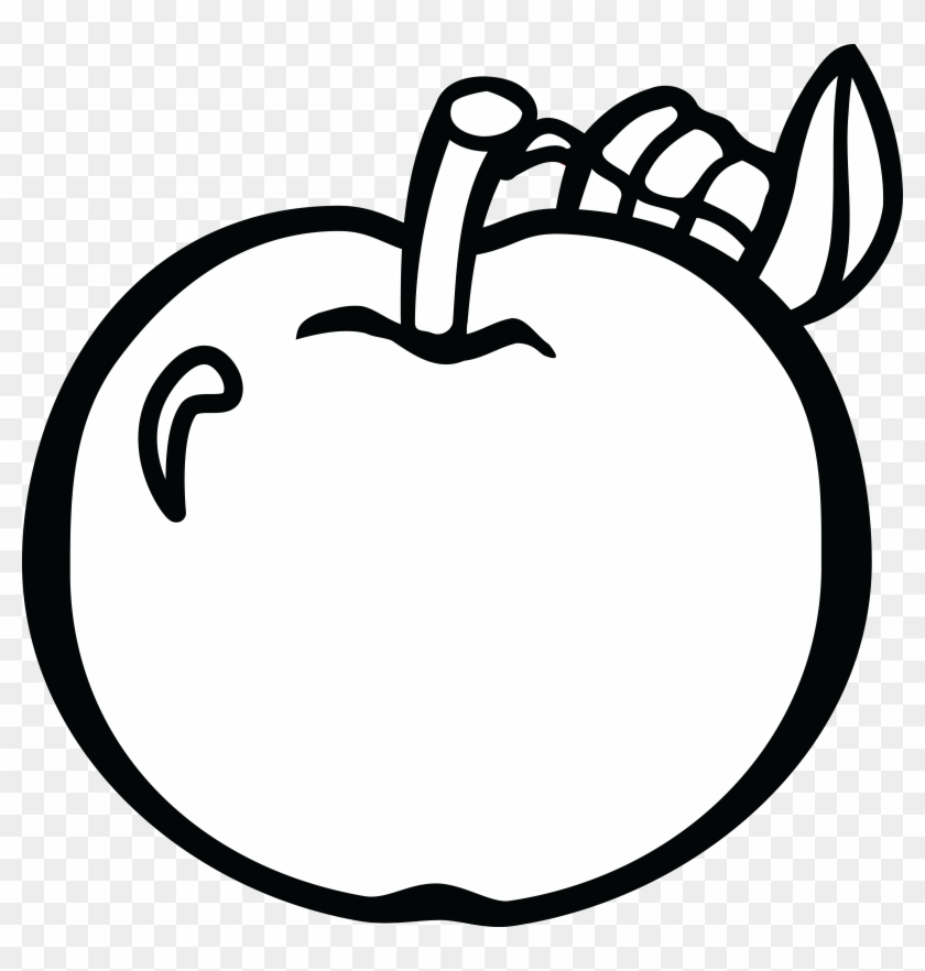 Free Clipart Of An Apple - Jablko Omalovánka #262270