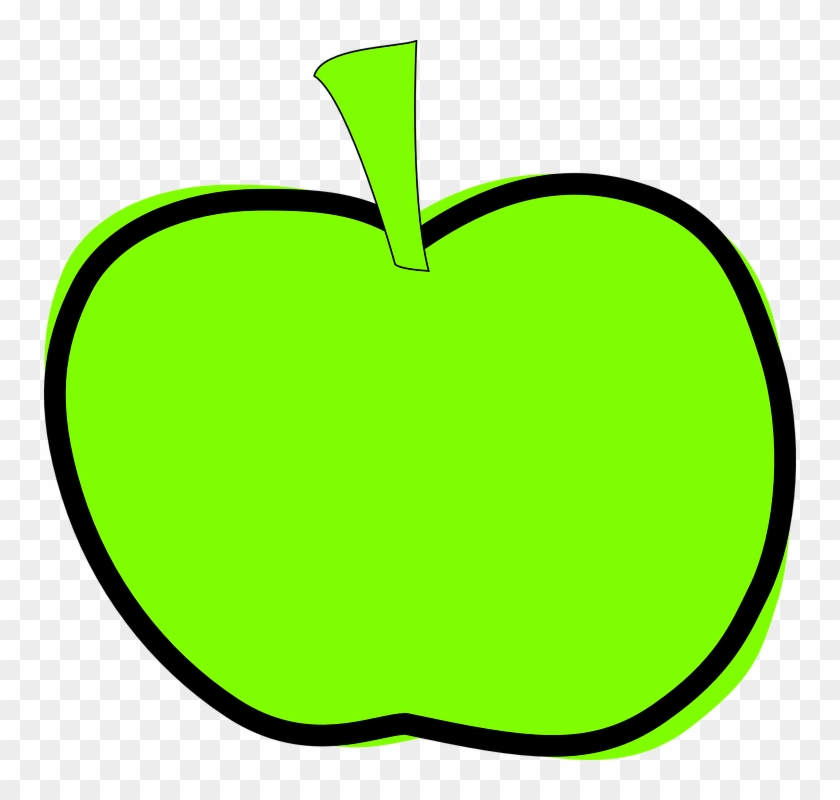 Cartoon Pictures Of Apples - Cartoon Apple Green #262286