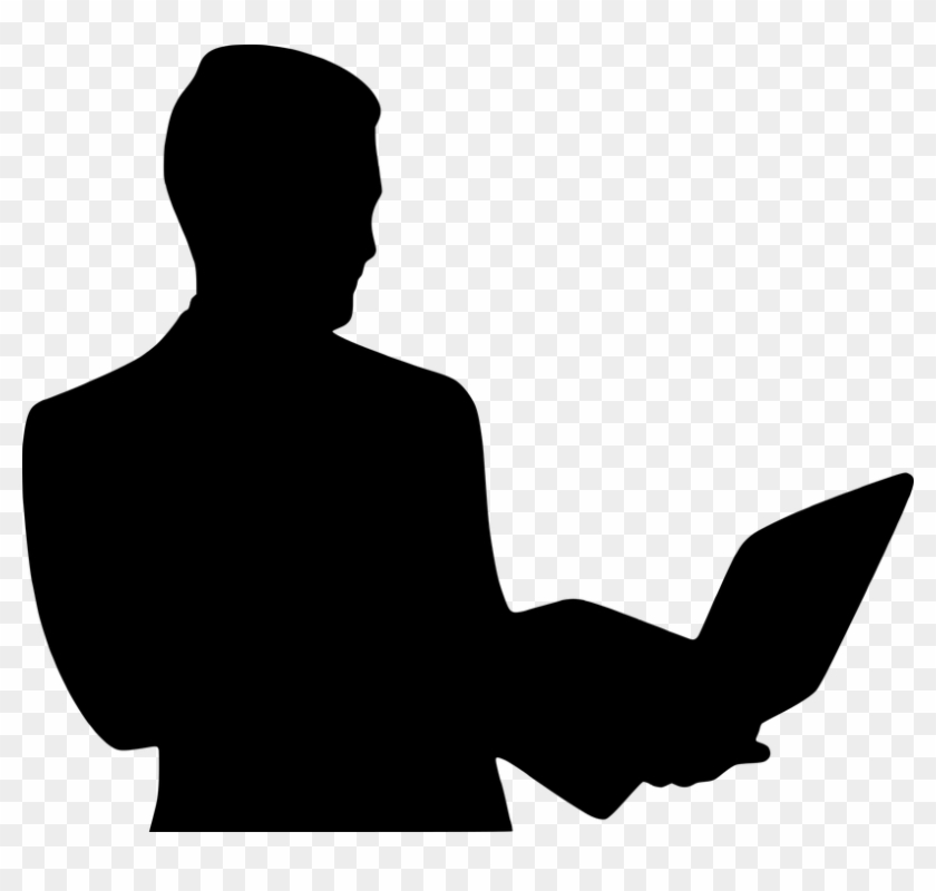 Silhouette, Business Man, Browsing - Silhouette #262304