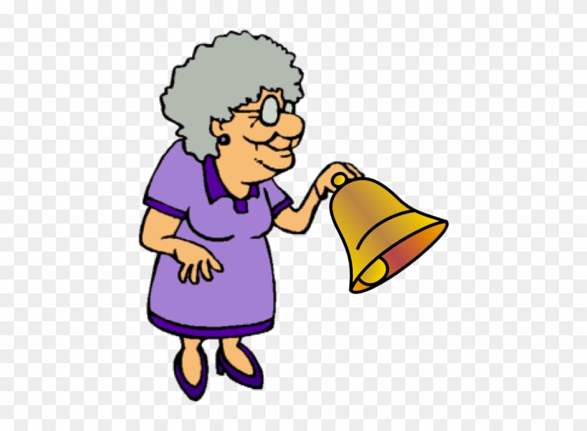 There Was An Old Lady Who Played The Bell - Old Woman Clipart Transparent #262326