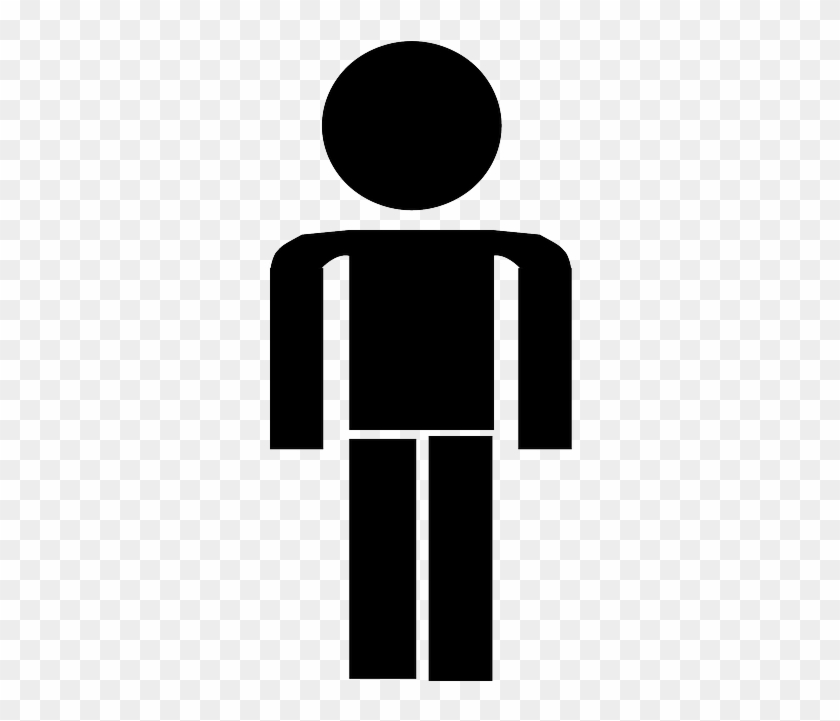 Black, Stick, Symbol, People, Man, Female, Male - Male Stick Figure #262348