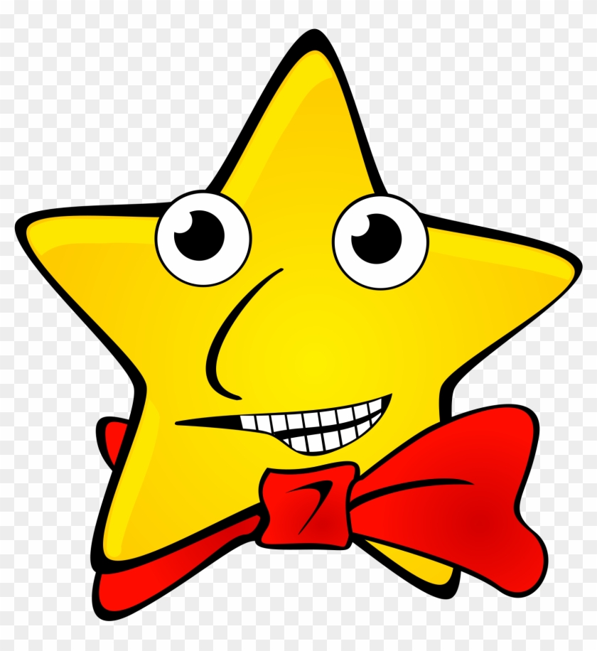 Big Image - Yellow Star With Red Bow 1 25 Magnet #262364