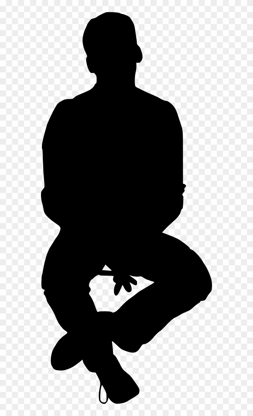 Free Download - Silhouette People Sitting Clipart #262383