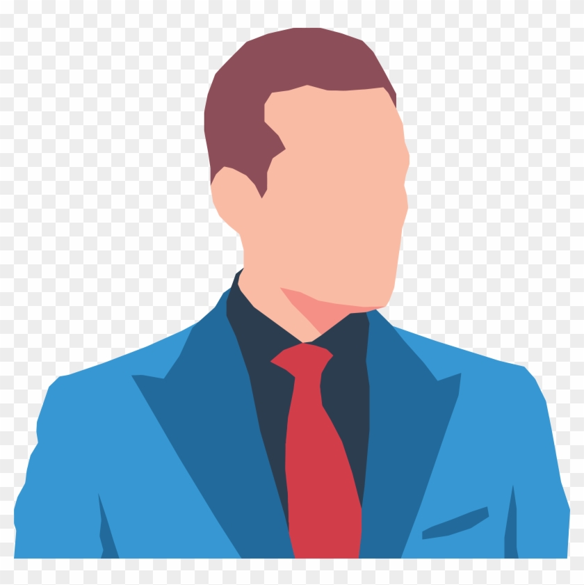 Free Clipart Of A Faceless Business Man Avatar Male Avatar
