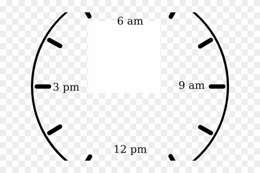 Clock Clipart 6 Am - Black And White Clock Clipart #1707649