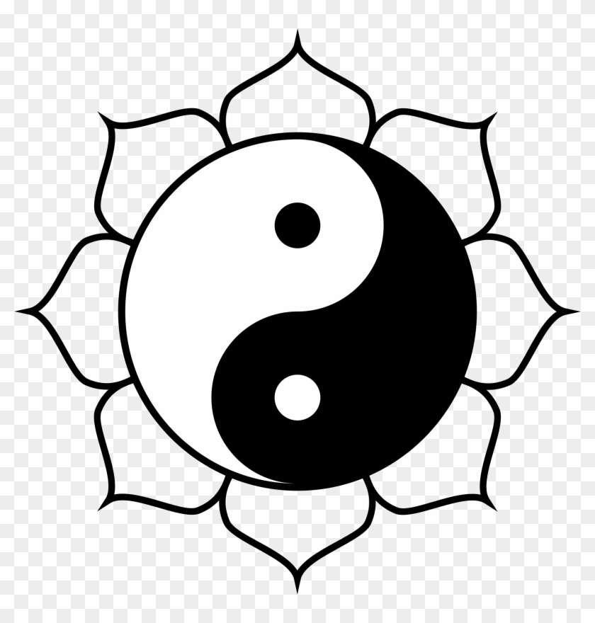 Clipart Yin Yang Lotus - Yin Yang Lotus #1707709