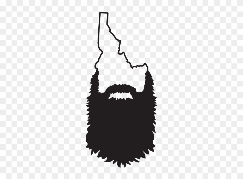 Idaho Beard Decal - Idaho With A Beard #1707836