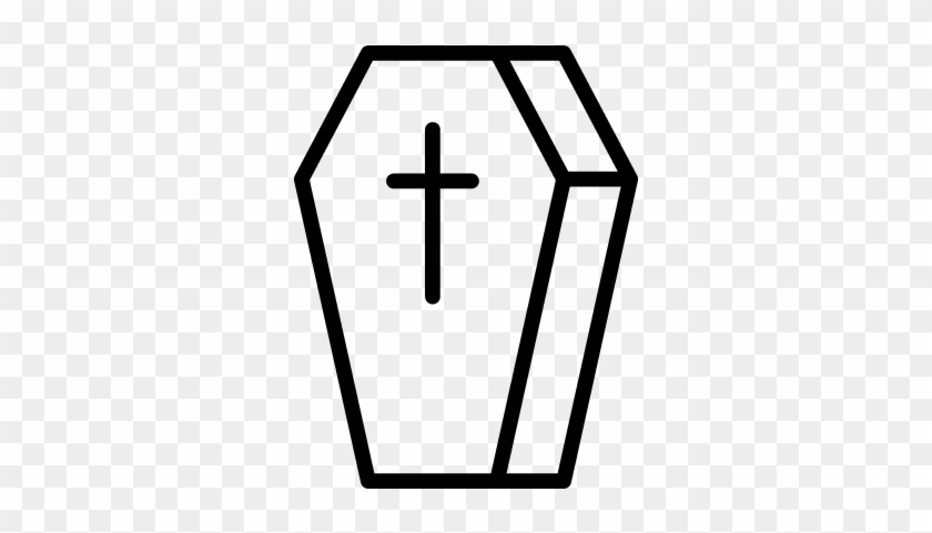 Christian Coffin Vector - Coffin Outline Template #1707872