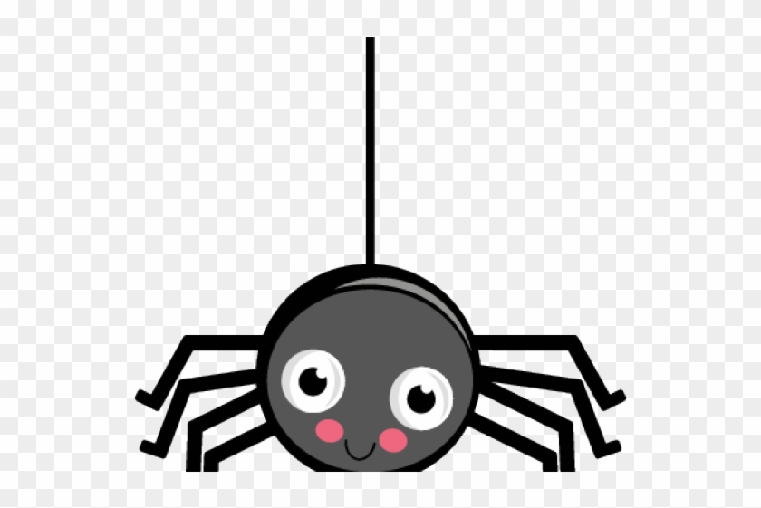 Spider Web Clipart Cute - Hanging Spider Clip Art #1708078
