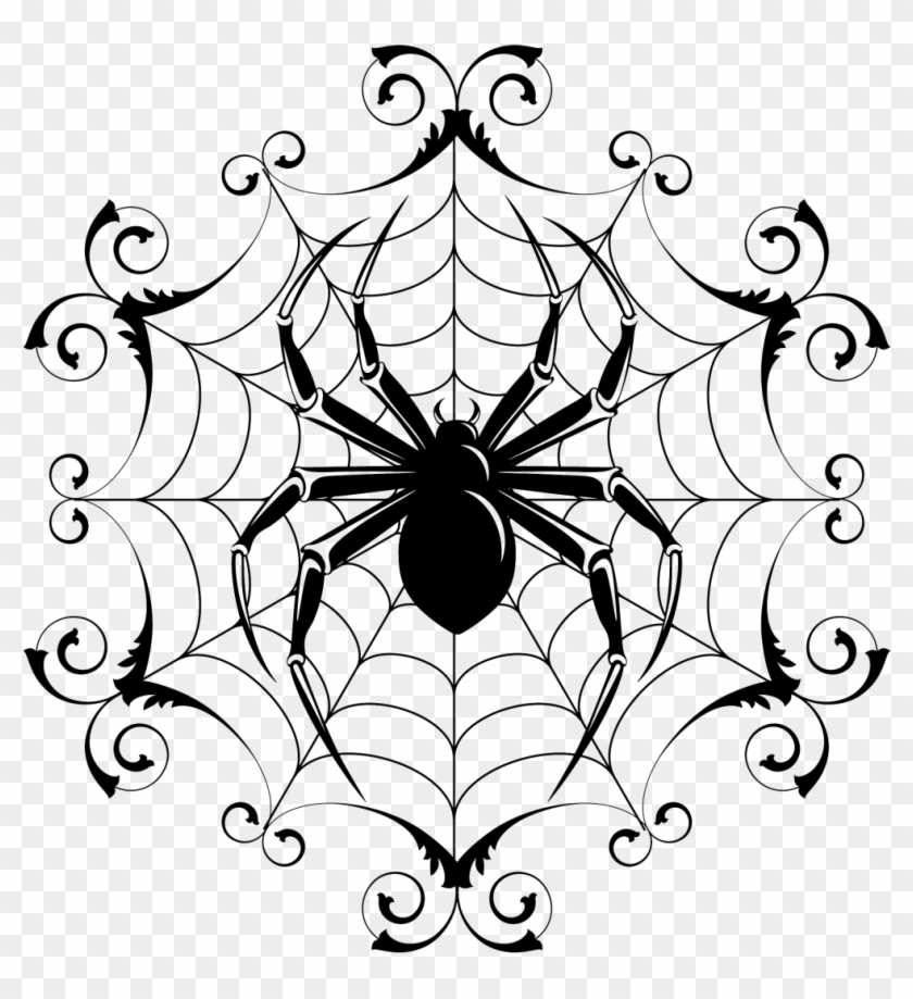 Drawn Spider Web Trippy - Spider Art Drawing #1708097