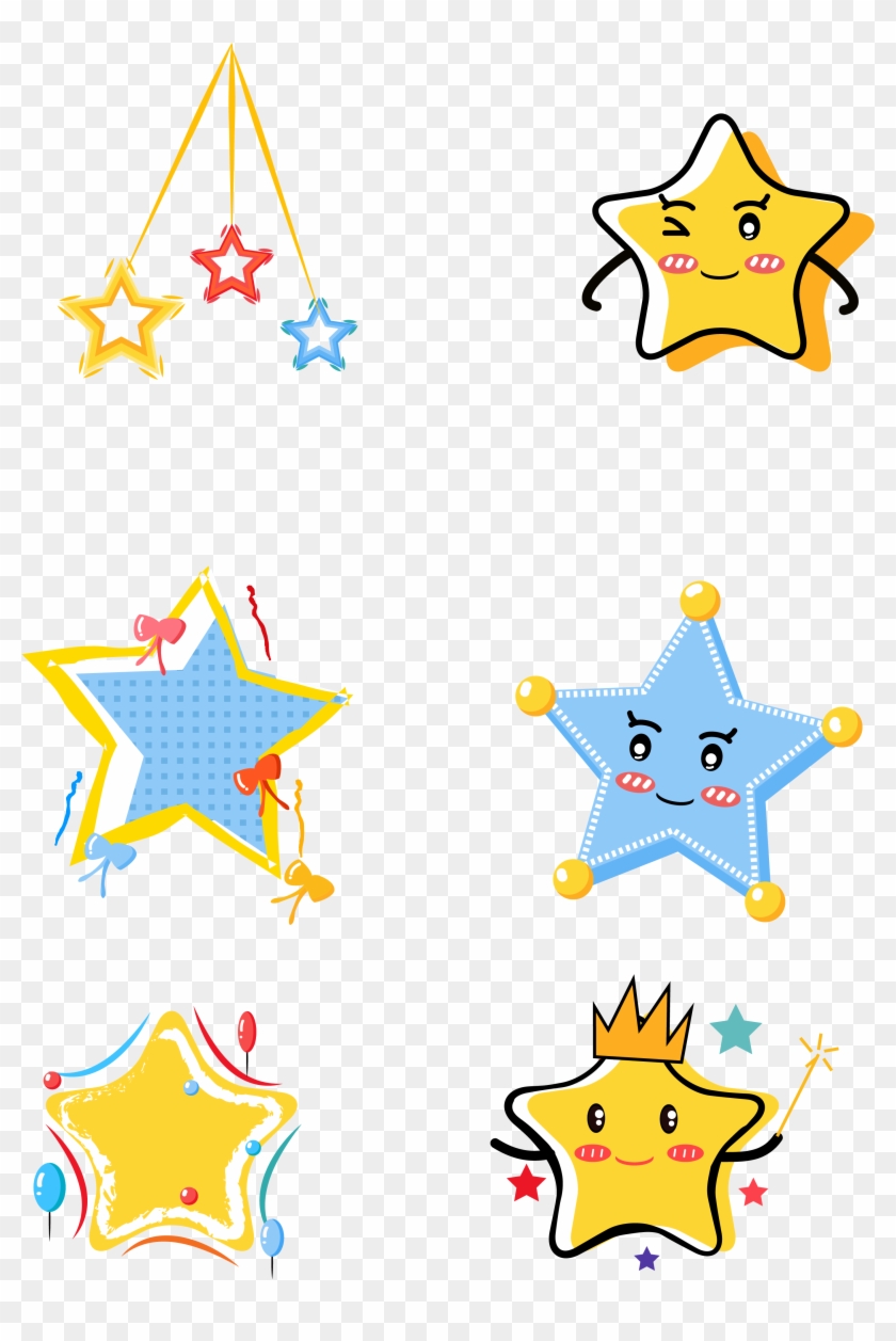 Pentagram Stars Cute Pointed Star Simple Png And Vector - Vector Graphics #1708132