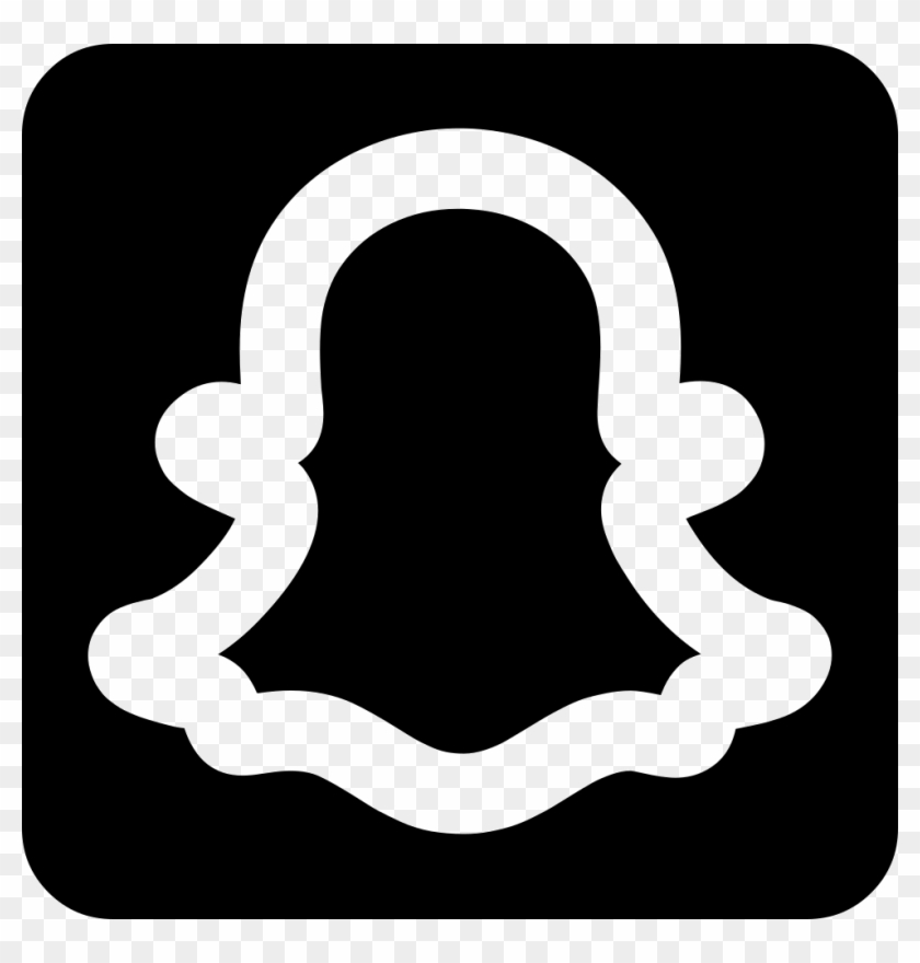 Snapchat Clipart Black And White - White Snapchat Logo Png #1708188