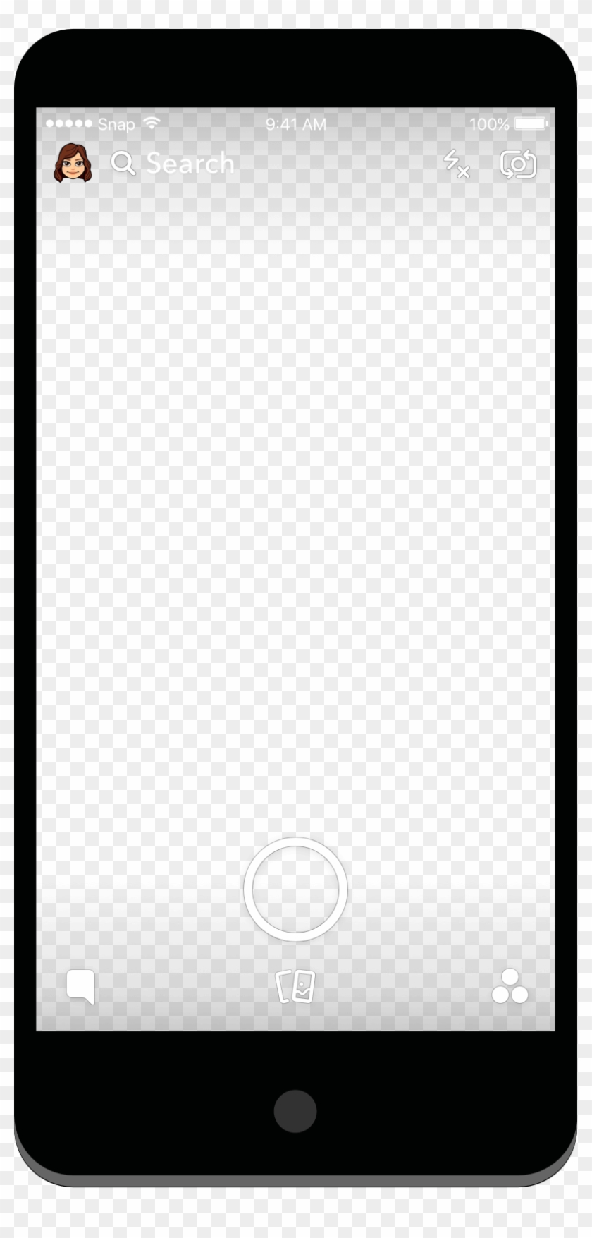Snapchat Clipart Phone Screen - Snapchat Text Box Transparent #1708191