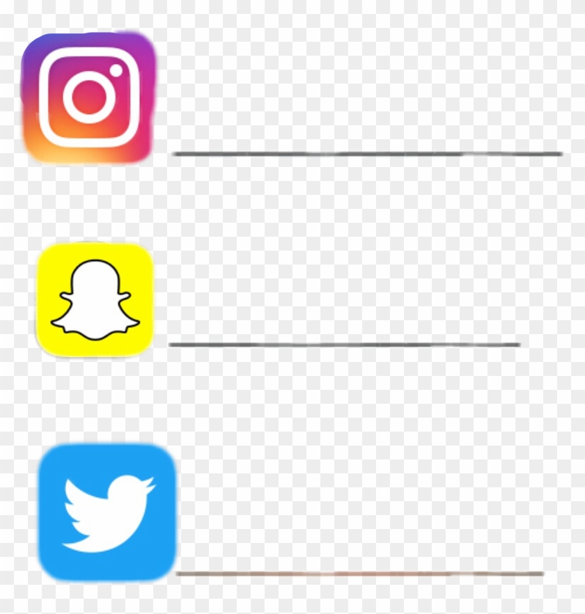 Snapchat Clipart Instagram - Snapchat Instagram Twitter Logo Transparent #1708193