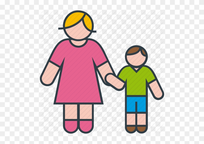 Boy Family Kid Mother Icon Search Engine - Icon Png Color Family #1708355