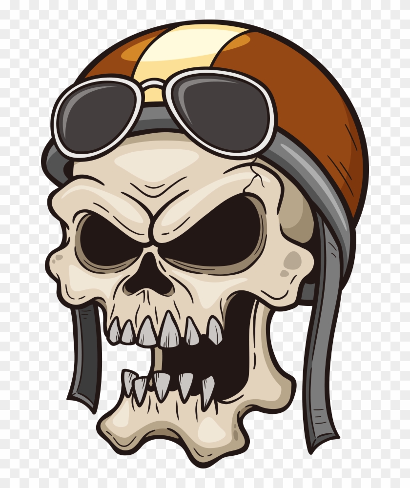 Skull Photography Illustration Royalty-free Vector - Gambar Tengkorak Pilot #1708370