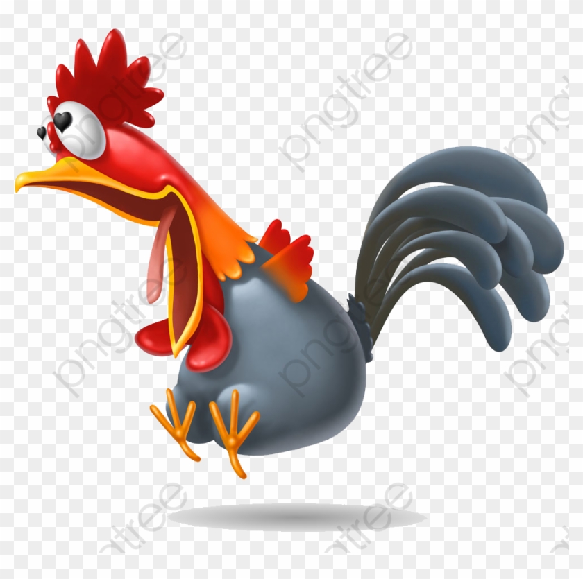 Transparent See The Little Hen Rooster Vector Format - Chicken Cartoon Png Vector #1708444