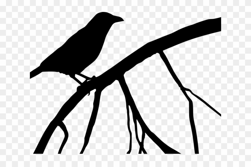 Crow Clipart Branch Silhouette - Blackbird The Beatles #1708617