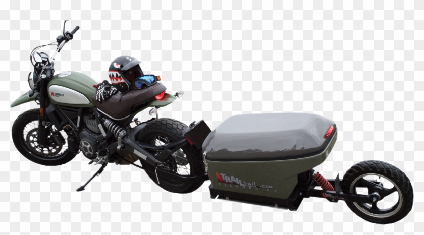 Mortocycle With Trail Tail Trailer Motorcycle Trailer, - Motorcycle Pull Behind Trailer Canada #1708987