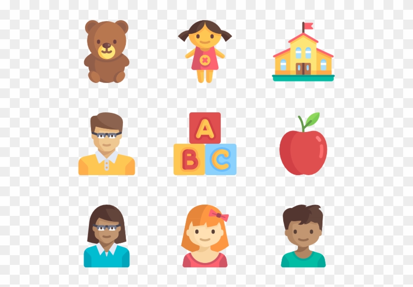 Kid Vector Kindergarten - Childhood Icons #1708990