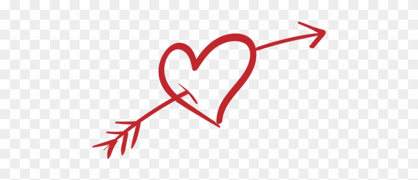 Arrow Vector Valentines - Silhueta Coração Com Flecha Png #1709051