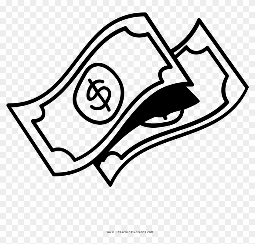 Dollar Bills Coloring Page - Billetes Para Colorear Png #1709146