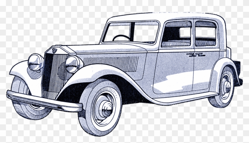 Vintage Car Illustrations - Masina De Epoca Desen #1709237