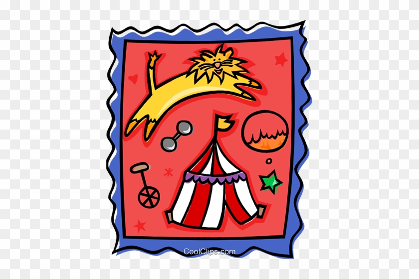 Circus Design With Lion And Tent Royalty Free Vector - Carnival For Kids #1709368