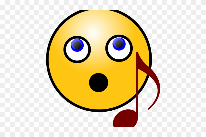 Silence Clipart Emoticon - Singing Smiley Png #1709407