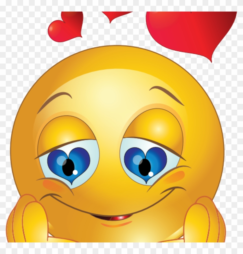 Emoticons Clipart Loving Smiley Face Eyes Clipart Clipart - Liebe Smiley #1709428