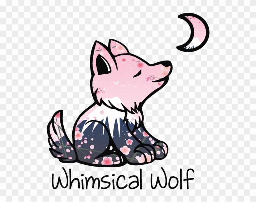 Cherry Blossom - Whimsical Wolf #1709482