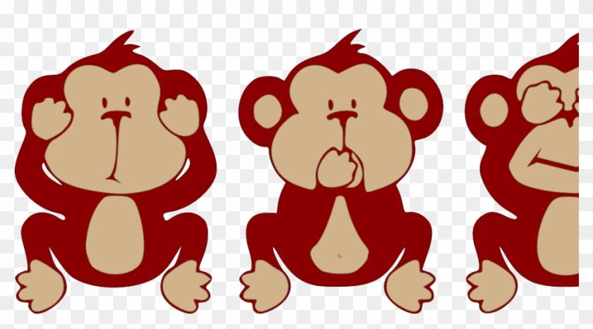 Reindeer Clipart Evil - Cute Three Wise Monkeys #1709564