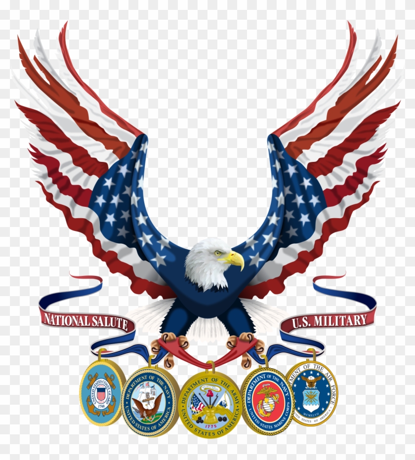Illustration Of National Salute U S Military Veterans Day All 460 4608405 American Flag Eagle Clip Art