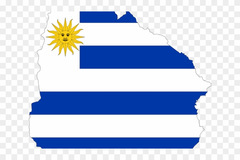 Uruguay Flag Clipart Graphics - Uruguay Map Clipart #1709869