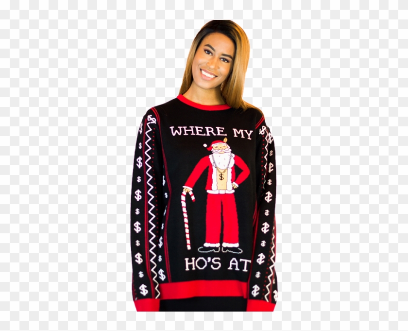 Santa's Ho's Ugly Christmas Sweater Unisex - Sweater #1709891