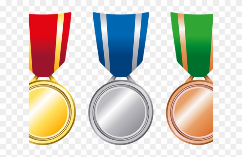 Medals Clipart Trophy - Gold Silver Bronze Medal Png #1710110