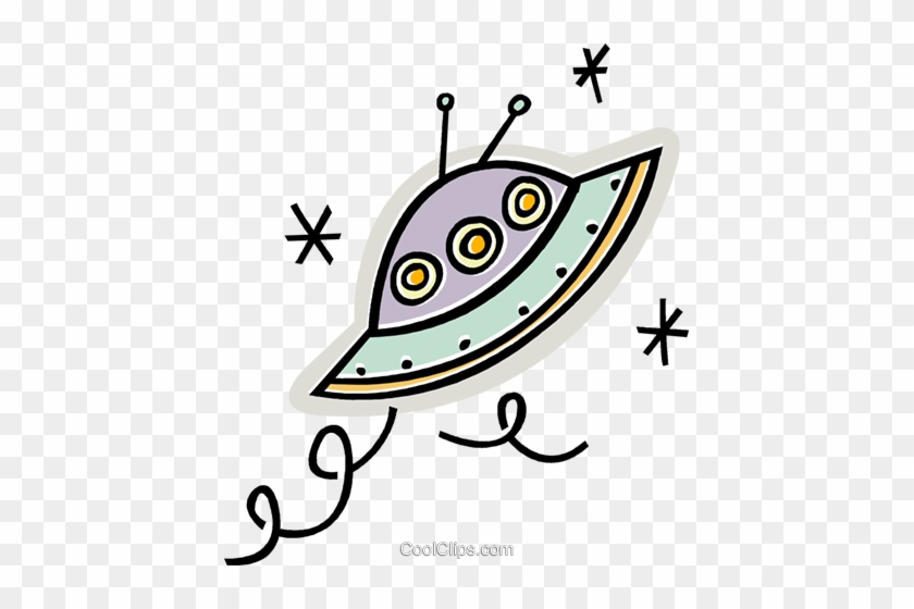 Flying Saucer Royalty Free Vector Clip Art Illustration - Flying Saucer Royalty Free Vector Clip Art Illustration #1710154