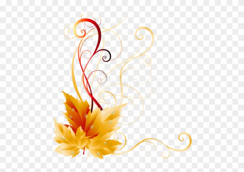 Free Png Download Transparent Fall Leaves Decor Picture - Side Border Designs Png #1710250
